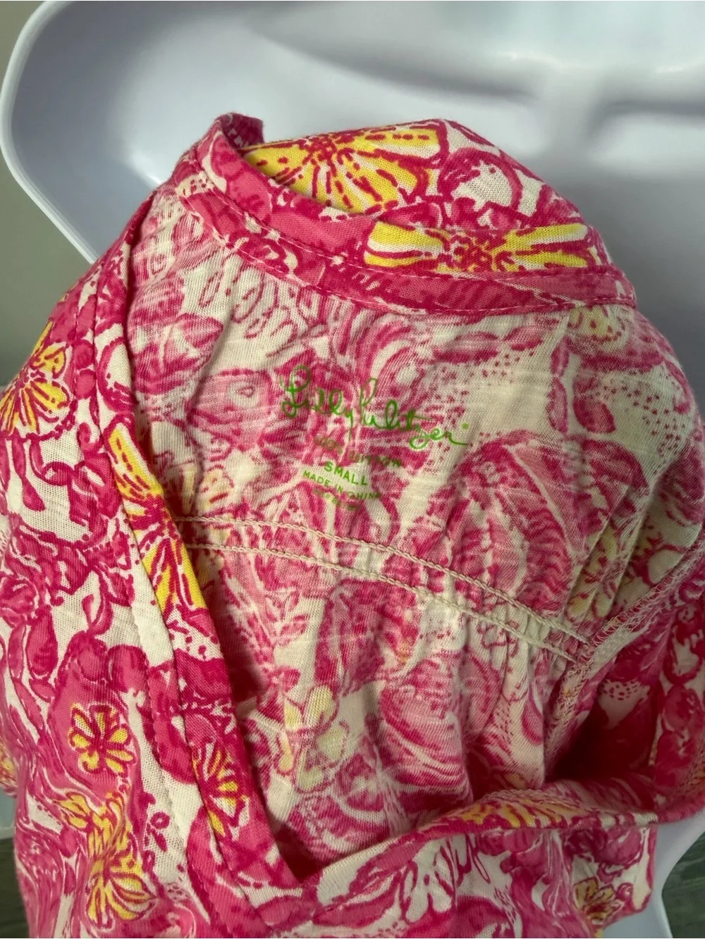 Lilly Pulitzer Gale Tank in Chum Bucket Pink Print size Small - Picture 8 of 9